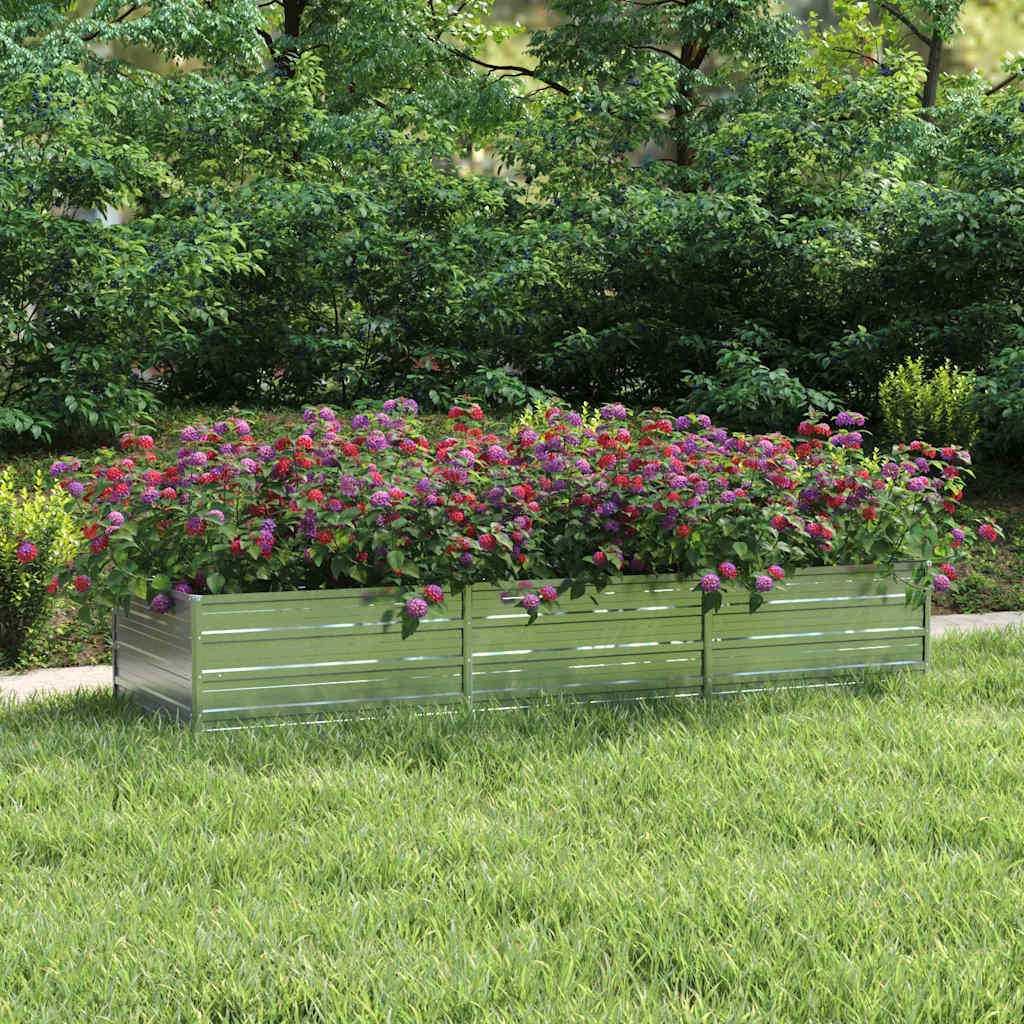 Galvanised Steel Raised Garden Bed 240x80cm | HomeAndLiving