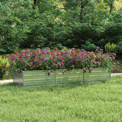 Galvanised Steel Raised Garden Bed 240x80cm | HomeAndLiving