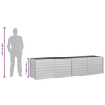 Galvanised Steel Raised Garden Bed 320x80cm | HomeAndLiving