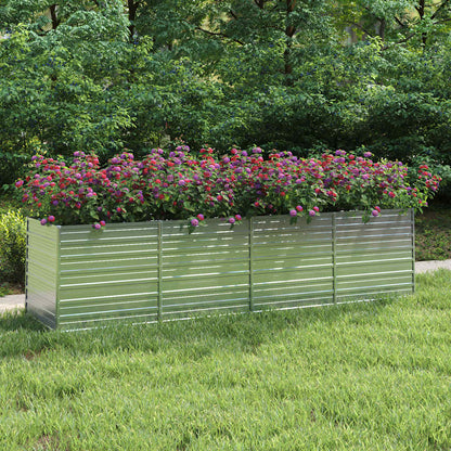 Galvanised Steel Raised Garden Bed 320x80cm | HomeAndLiving