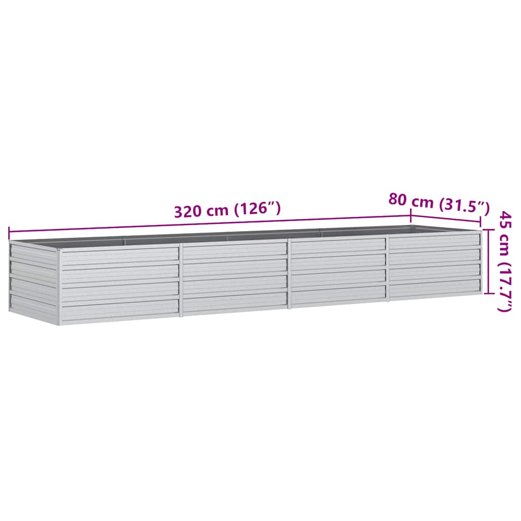 Galvanised Steel Raised Garden Bed 320cm | HomeAndLiving