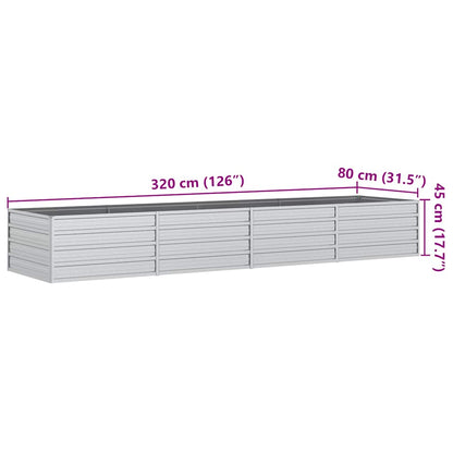 Galvanised Steel Raised Garden Bed 320cm | HomeAndLiving