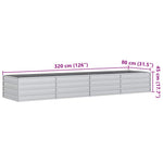 Galvanised Steel Raised Garden Bed 320cm | HomeAndLiving
