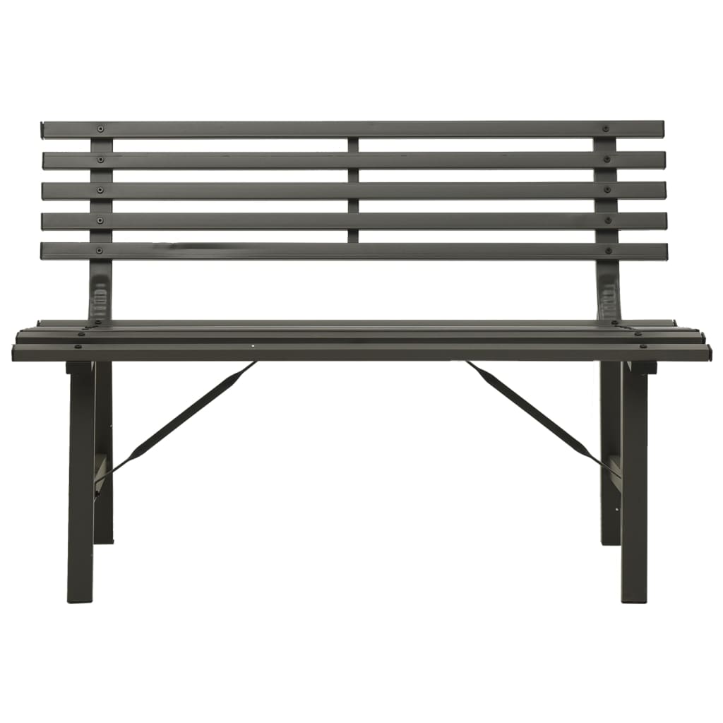Garden Bench Steel Black