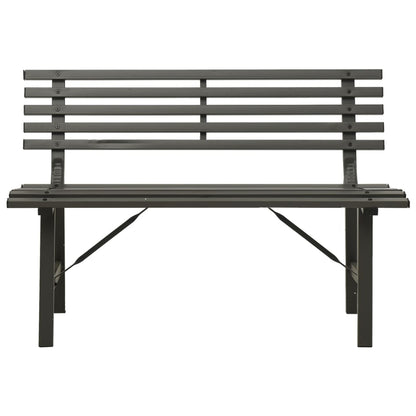 Garden Bench Steel Black