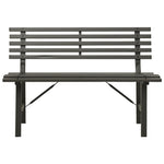 Garden Bench Steel Black