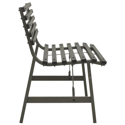 Garden Bench Steel Black