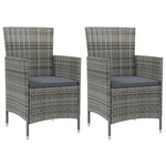 Versatile Garden Chairs with Cushions 2 Relaxing Seating Urban Style