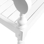 Batavia Bench Solid Mahogany Wood White