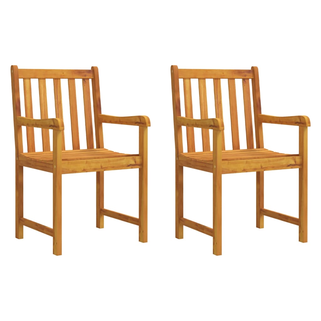 Space Saving Garden Chairs 2 pcs Solid Lounge Area Patio Relax 