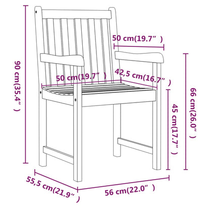 Space Saving Garden Chairs 2 pcs Solid Lounge Area Patio Relax 