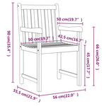 Space Saving Garden Chairs 2 pcs Solid Lounge Area Patio Relax