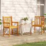 Space Saving Garden Chairs 2 pcs Solid Lounge Area Patio Relax
