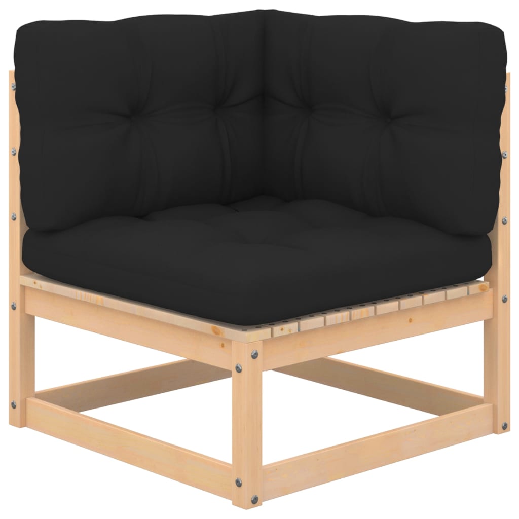 Pinewood Paradise: 5-Piece Garden Lounge Set with Plush Cushions