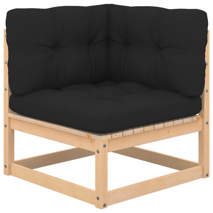 Pinewood Paradise: 5-Piece Garden Lounge Set with Plush Cushions