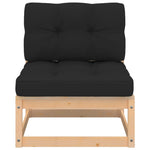 Pinewood Tranquility: 6-Piece Garden Lounge Set with Cozy Cushions