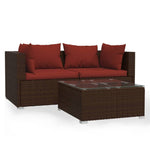 Minimalist 3 Piece Garden Lounge Set Relaxing Seating Summer