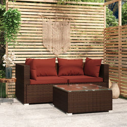 Minimalist 3 Piece Garden Lounge Set Relaxing Seating Summer 