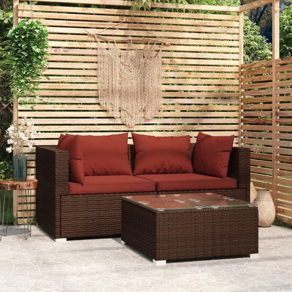  Minimalist 3 Piece Garden Lounge Set Relaxing Seating Summer