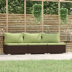 Modern 3 Seater Sofa with Cushions Outdoor Retreat Home Comfort 