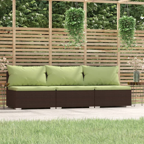  Modern 3 Seater Sofa with Cushions Outdoor Retreat Home Comfort