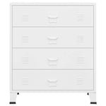 Industrial Drawer Cabinet White Metal