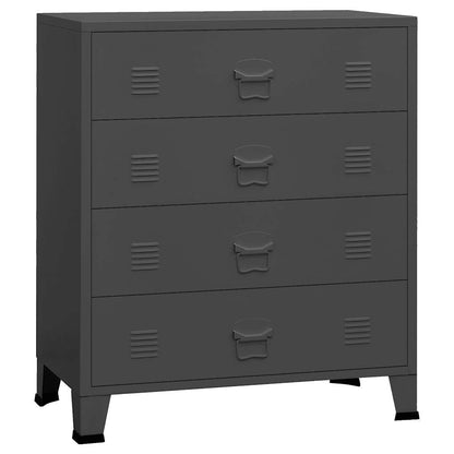 Industrial Drawer Cabinet Metal Storage Unit 4 Drawer with Air Vents