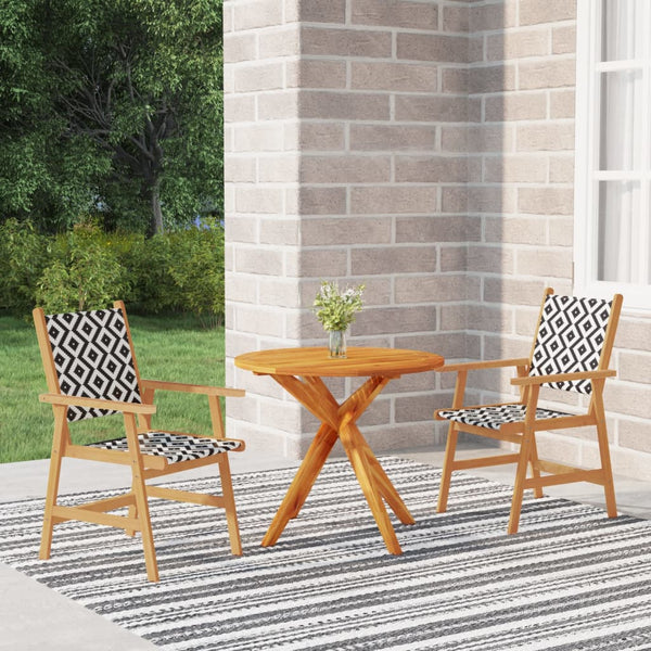  3 Piece Garden Dining Set Solid Wood Acacia