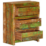 Drawer Cabinet Multicolour Solid Wood Reclaimed