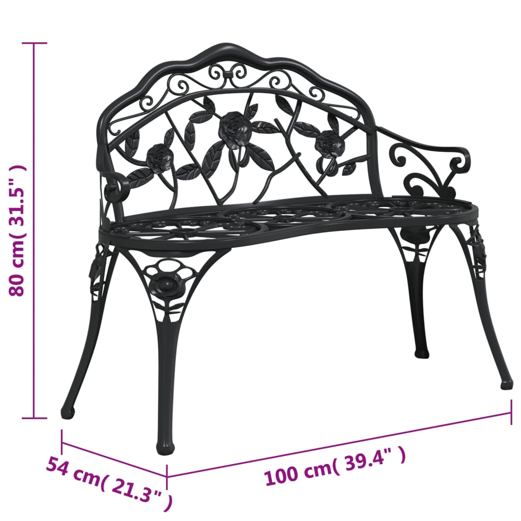 Minimalist Garden Bench 99 cm Cast Garden Gathering Home Comfort 