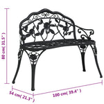 Minimalist Garden Bench 99 cm Cast Garden Gathering Home Comfort