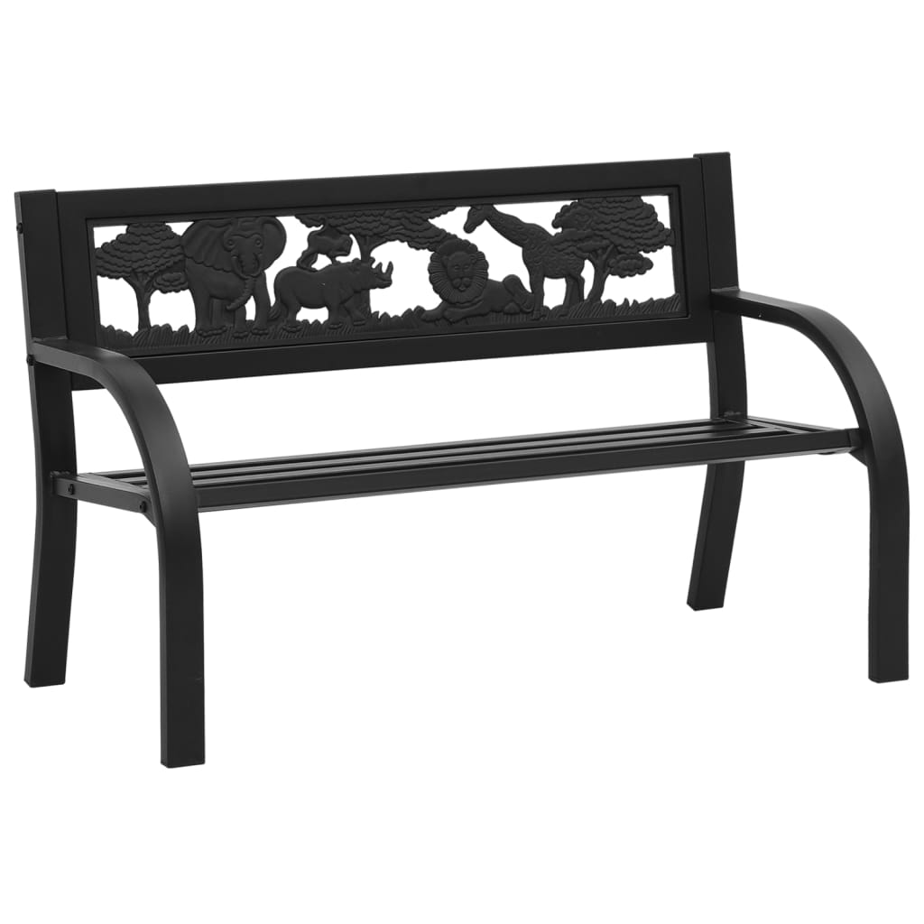 Kids Steel Garden Bench Outdoor Seat 86cm | HomeAndLiving
