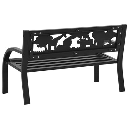 Kids Steel Garden Bench Outdoor Seat 86cm | HomeAndLiving