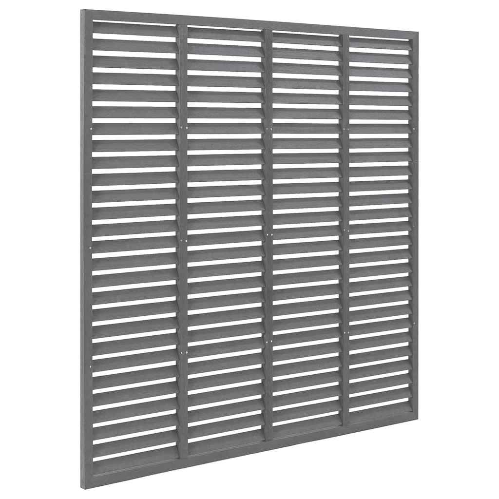 WPC Louvre Fence Panel 180x180cm Grey | HomeAndLiving