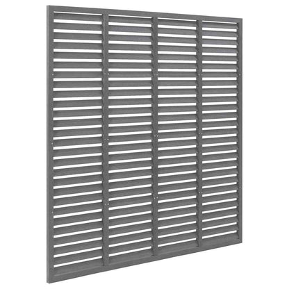 WPC Louvre Fence Panel 180x180cm Grey | HomeAndLiving