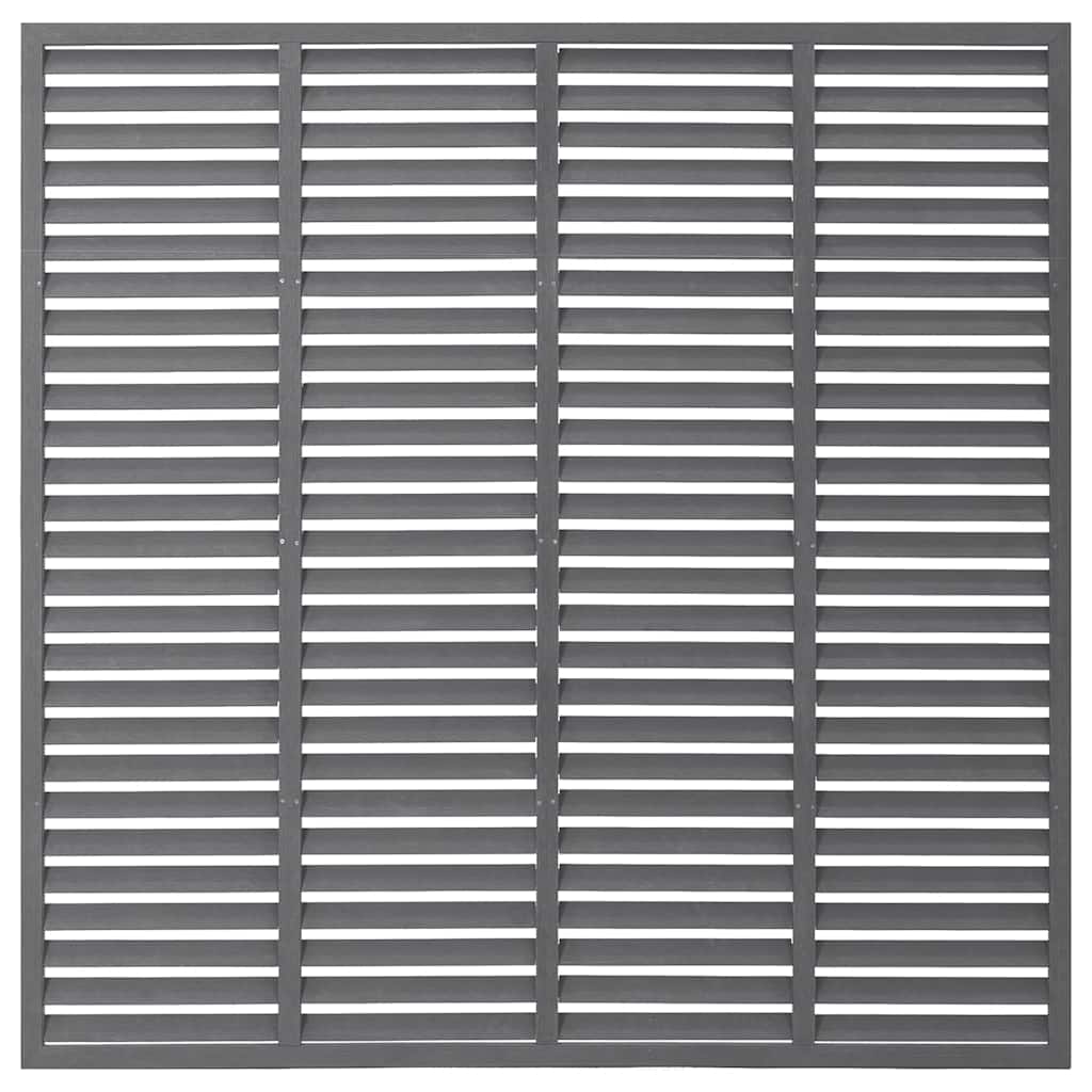 WPC Louvre Fence Panel 180x180cm Grey | HomeAndLiving