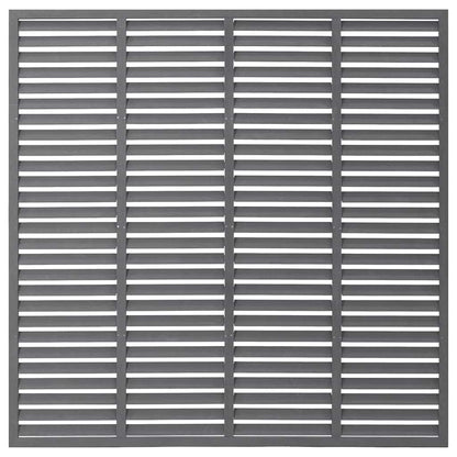 WPC Louvre Fence Panel 180x180cm Grey | HomeAndLiving
