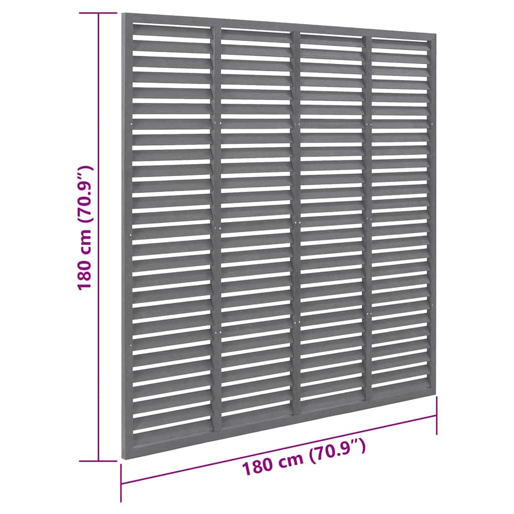 WPC Louvre Fence Panel 180x180cm Grey | HomeAndLiving