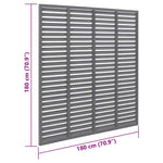 WPC Louvre Fence Panel 180x180cm Grey | HomeAndLiving