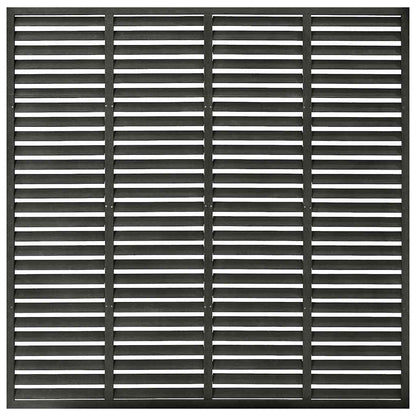 WPC Louvre Fence Panel 180x180cm Dark Grey | HomeAndLiving