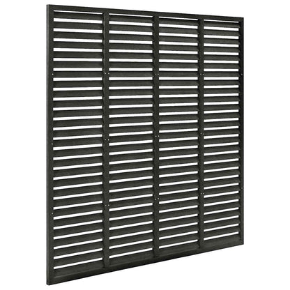 WPC Louvre Fence Panel 180x180cm Dark Grey | HomeAndLiving