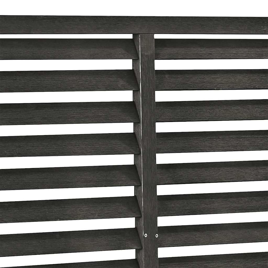 WPC Louvre Fence Panel 180x180cm Dark Grey | HomeAndLiving
