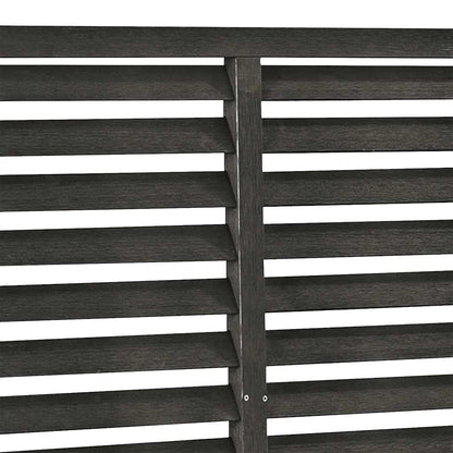 WPC Louvre Fence Panel 180x180cm Dark Grey | HomeAndLiving