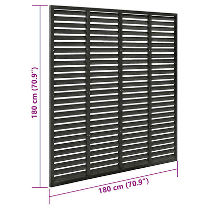 WPC Louvre Fence Panel 180x180cm Dark Grey | HomeAndLiving