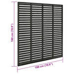 WPC Louvre Fence Panel 180x180cm Dark Grey | HomeAndLiving