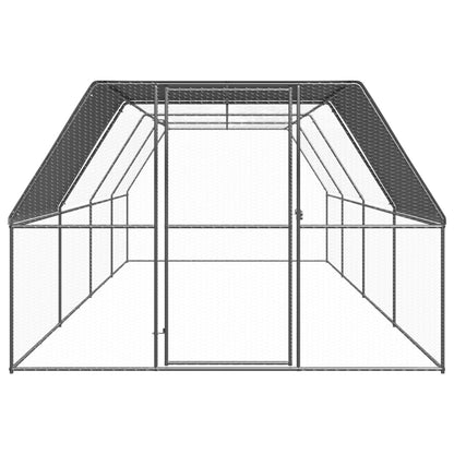 Large Galvanised Steel Chicken Cage 3x8x2m | HomeAndLiving