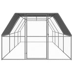 Large Galvanised Steel Chicken Cage 3x8x2m | HomeAndLiving