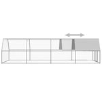Large Galvanised Steel Chicken Cage 3x8x2m | HomeAndLiving