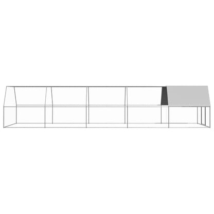 Chicken Coop Aviary Cage 3x10x2m Galvanised | HomeAndLiving