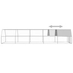 Chicken Coop Aviary Cage 3x10x2m Galvanised | HomeAndLiving